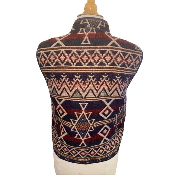 Vintage 80s Southwestern Style Vest - Picture 3 of 8